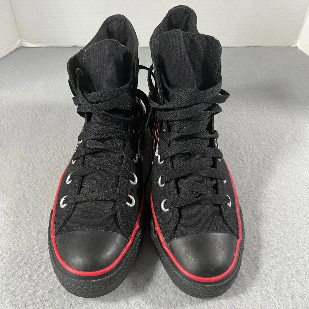 Converse Chuck‎ Taylor All Star High Top Black Red Flame Shoes Mens 5 Womens 7